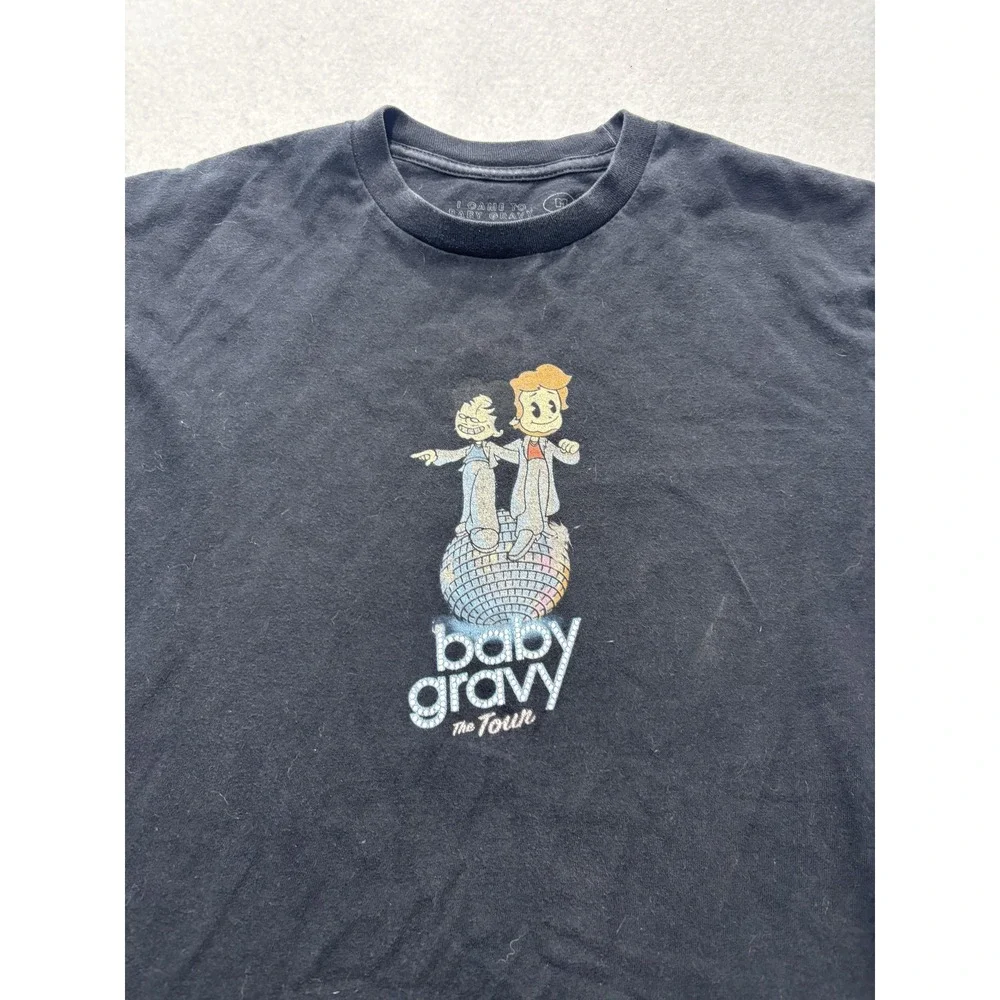 Baby Gravy Shirt Mens Medium Black The Tour Graphic Tee Concert Band Cartoon